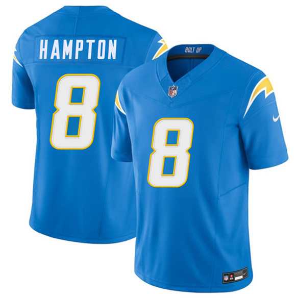 Men & Women & Youth Los Angeles Chargers #8 Omarion Hampton Blue 2025 F.U.S.E. Vapor Limited Stitched Jersey->las vegas raiders->NFL Jersey